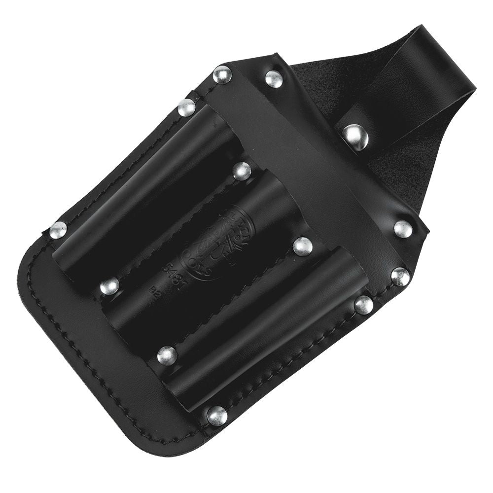 Klein Tools 5481 Tool Pouch, Leather Pocket Tool Organizer, 6-Pockets, 5.75x2.5x10-Inch - Edmondson Supply