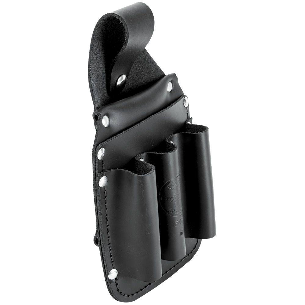 Klein Tools 5481 Tool Pouch, Leather Pocket Tool Organizer, 6-Pockets, 5.75x2.5x10-Inch - Edmondson Supply