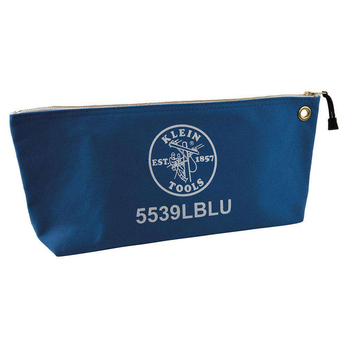 Klein Tools 5539LBLU Canvas Bag with Zipper, Large Blue - Edmondson Supply