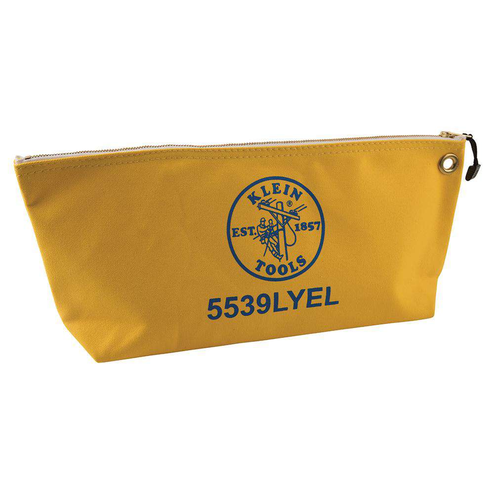 Klein Tools 5539LYEL Canvas Bag with Zipper, Large Yellow - Edmondson Supply