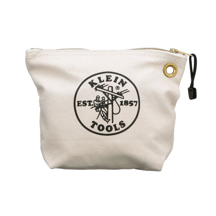 Klein Tools 5539NAT Zipper Bag, Canvas Tool Pouch, 10-Inch, Natural - Edmondson Supply