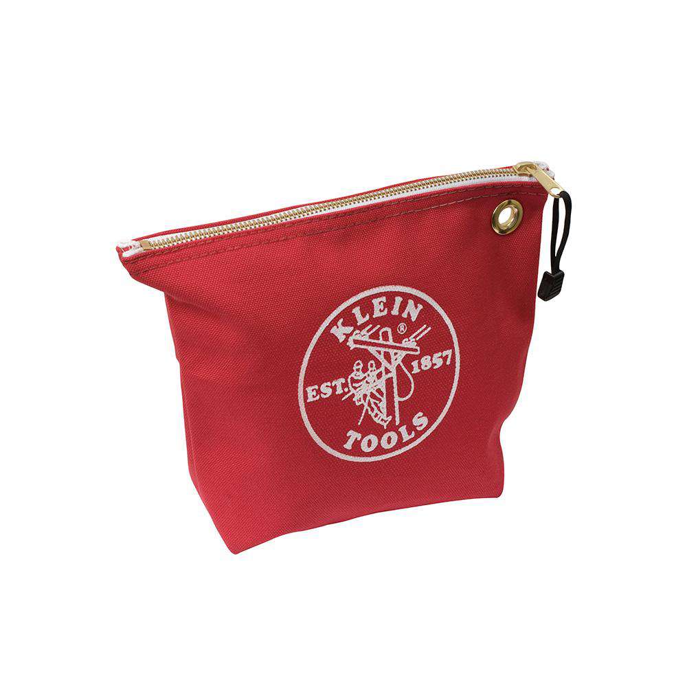 Klein Tools 5539RED Canvas Zipper Bag, Consumables, Red - Edmondson Supply