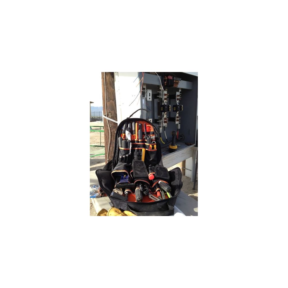 Klein Tools 55421BP-14 Tradesman Pro™ Tool Bag Backpack, 39 Pockets, Black, 14-Inch - Edmondson Supply
