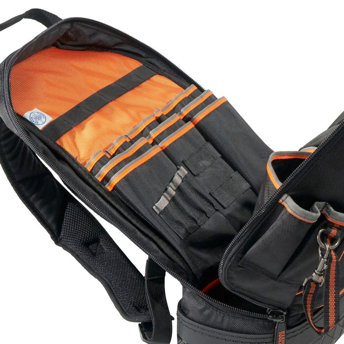 Klein Tools 55421BP-14 Tradesman Pro™ Tool Bag Backpack, 39 Pockets, Black, 14-Inch - Edmondson Supply