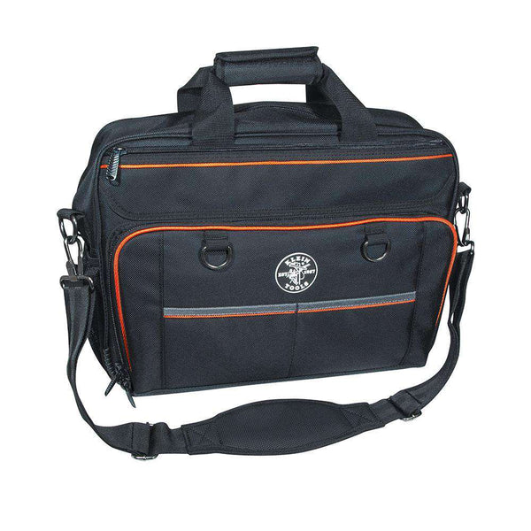 Klein Tools 5541610-14 Tool Bag with Shoulder Strap Has 40 Pockets for Tool  Storage and Orange Interior