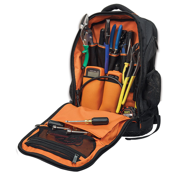 Klein Tools 55456BPL Tradesman Pro™ Backpack / Tool Bag, 25 Pockets, 1-Inch Laptop Pocket