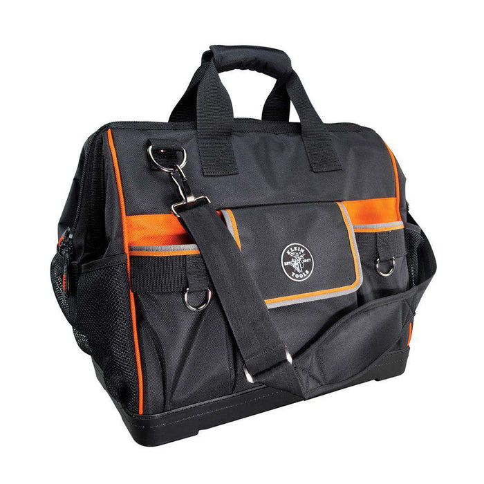 Klein Tools 5541610-14 Tool Bag with Shoulder Strap Has 40 Pockets for Tool  Storage and Orange Interior