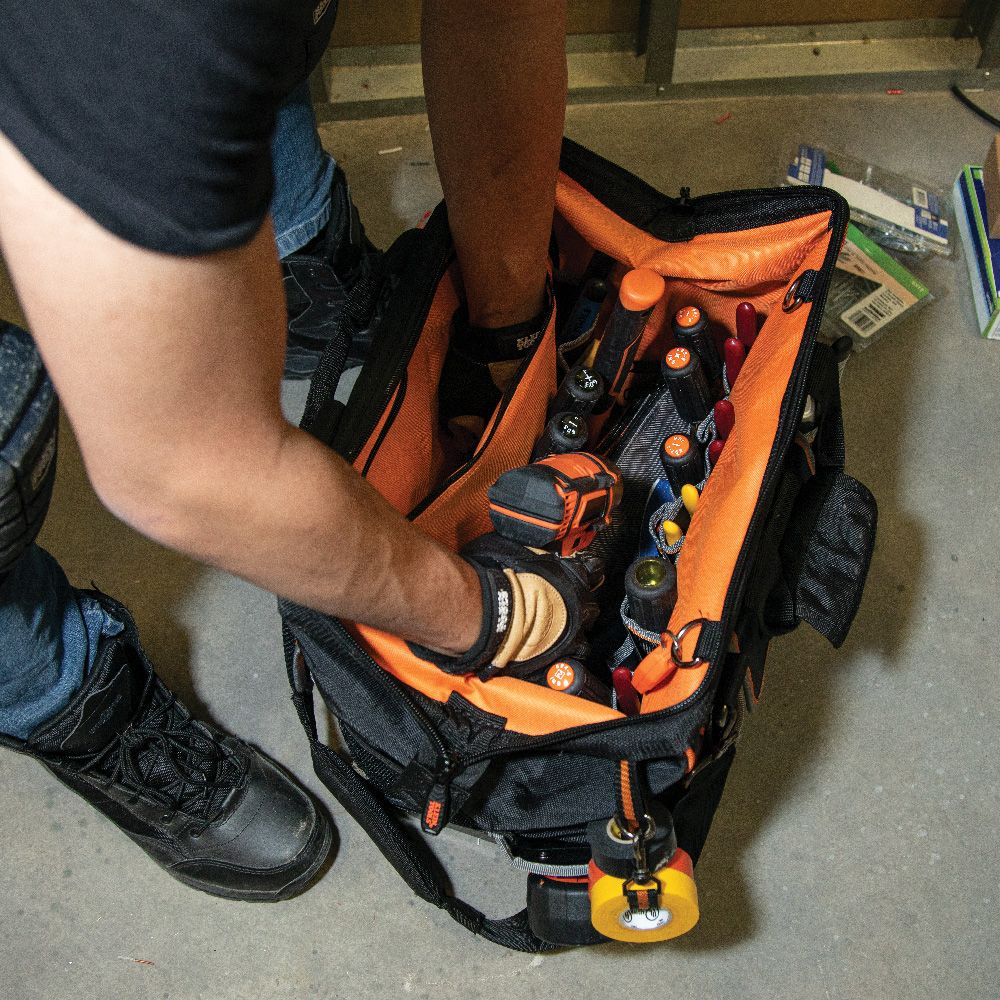 Klein Tools 55469 Tool Bag, Tradesman Pro™ Wide-Open Tool Bag, 42 Pockets, 16-Inch - Edmondson Supply