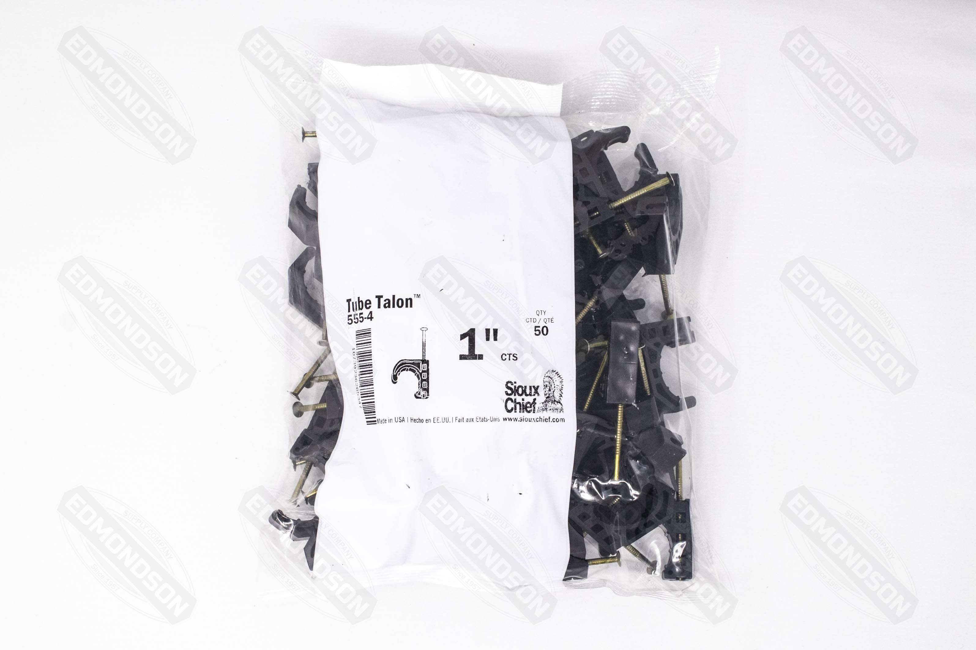 Sioux Chief 555-2 1/2" CTS Tube Talon Strap w/ Nail (Bag of 100) - Edmondson Supply