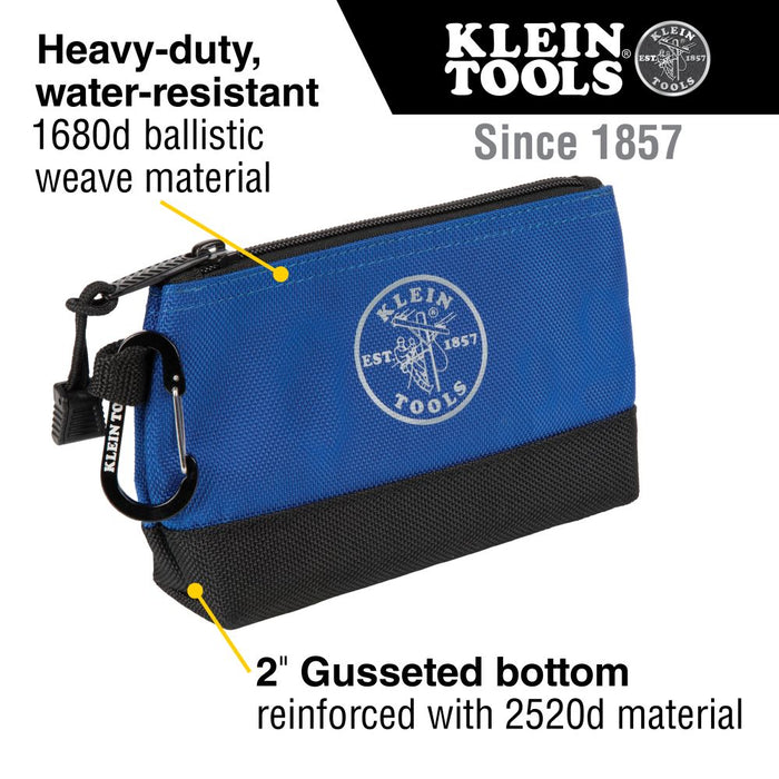 Klein Tools 5539LNAT Zipper Bag, Large Canvas Tool Pouch, 18-Inch
