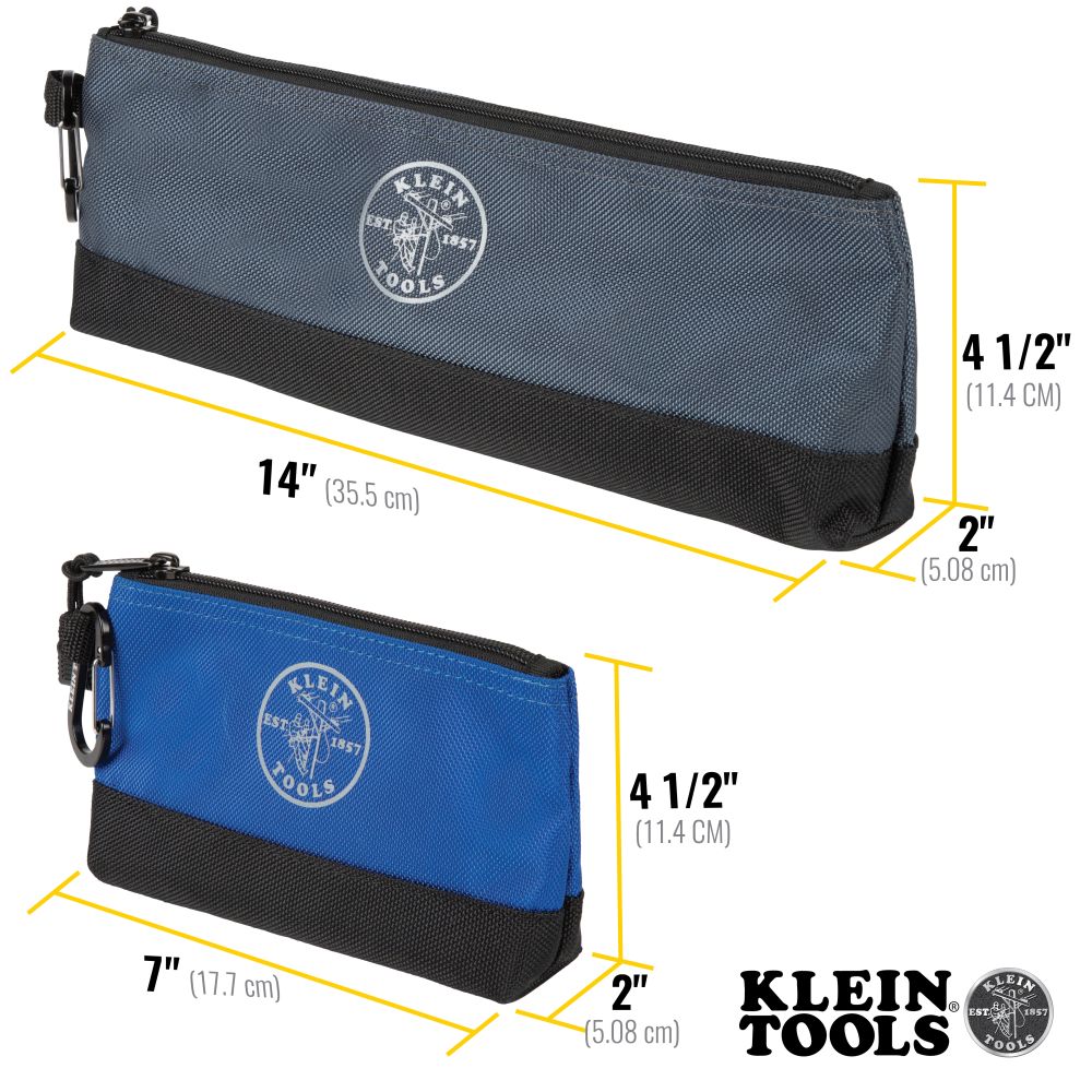 Klein Tools 55559 Stand-up Zipper Bags, 7-Inch and 14-Inch, 2-Pack - Edmondson Supply