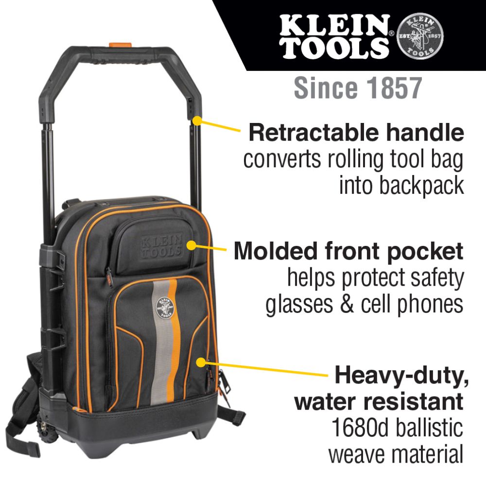 Klein Tools 55604 Rolling Tool Backpack - Edmondson Supply