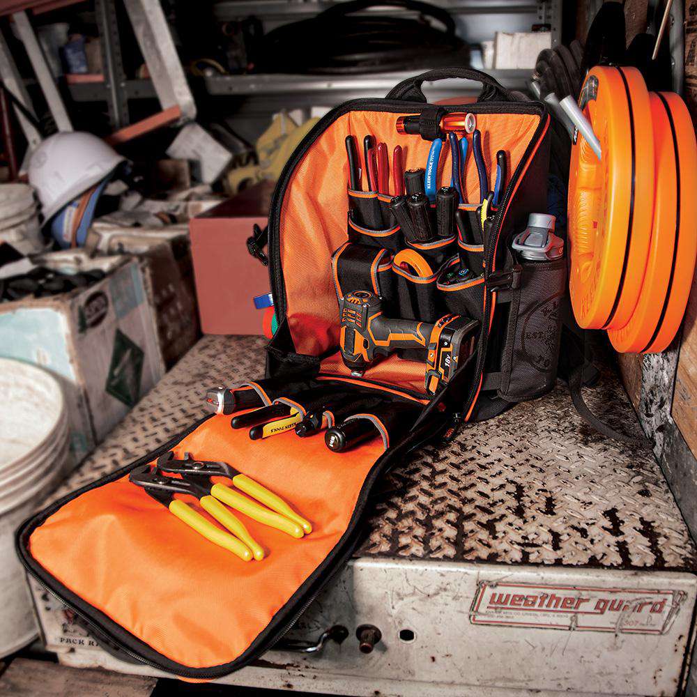 Klein Tools 55655 Tradesman Pro™ Tool Station Backpack with Worklight - Edmondson Supply