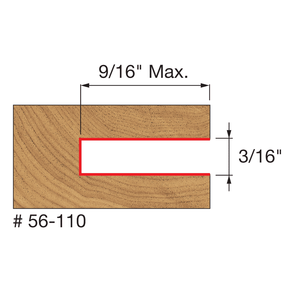 Freud 56-110 3/16" Slot Three Wing Slotting Cutter - Edmondson Supply