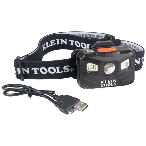 Klein Tools 56048 Rechargeable Headlamp with Fabric Strap, 400 Lumens, All-Day Runtime - Edmondson Supply