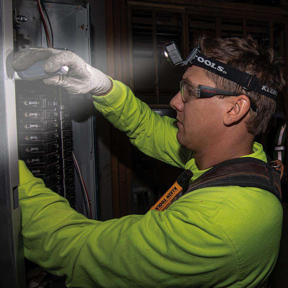 Klein Tools 56048 Rechargeable Headlamp with Fabric Strap, 400 Lumens, All-Day Runtime - Edmondson Supply