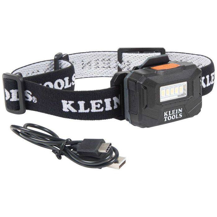 Klein Tools 56049 Rechargeable Light Array Headlamp w/ Strap, 260 Lumen, All-Day Runtime - Edmondson Supply