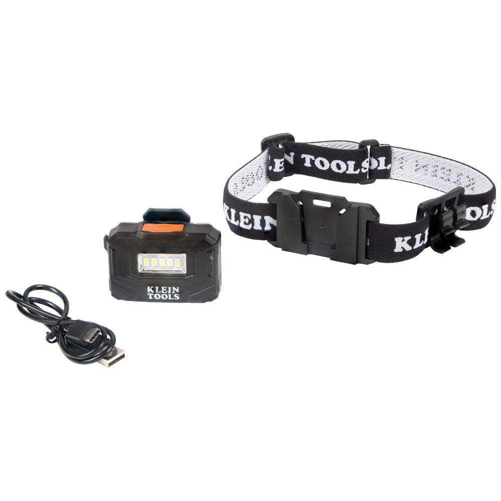 Klein Tools 56049 Rechargeable Light Array Headlamp w/ Strap, 260 Lumen, All-Day Runtime - Edmondson Supply