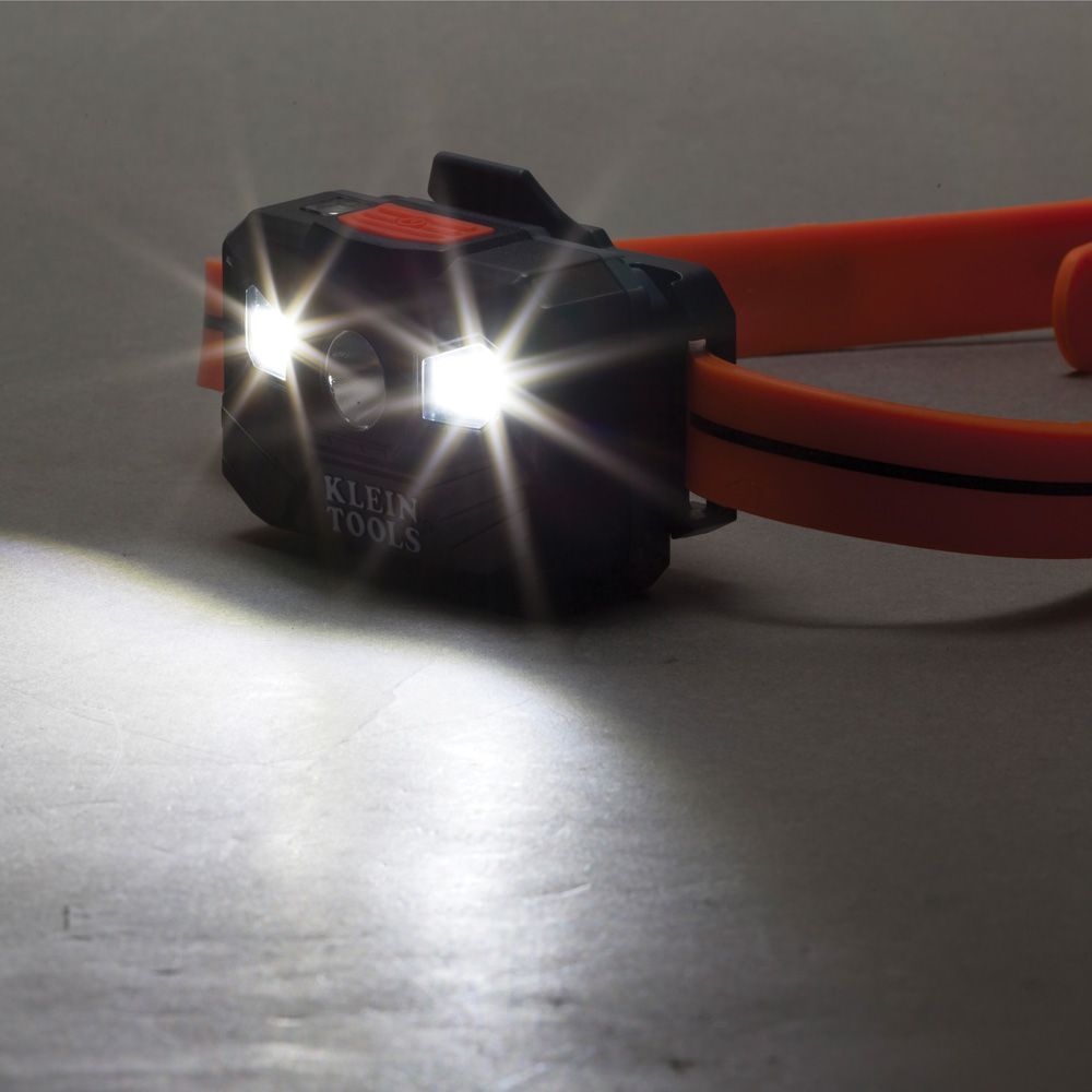 Klein Tools 56064 Rechargeable Headlamp with Silicone Strap, 400 Lumens, All-Day Runtime - Edmondson Supply
