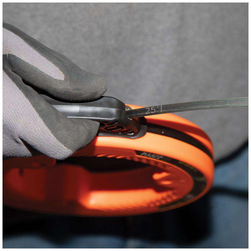 Klein Tools 56335 Wide Steel Fish Tape, 1/4-Inch x 25-Foot - Edmondson Supply