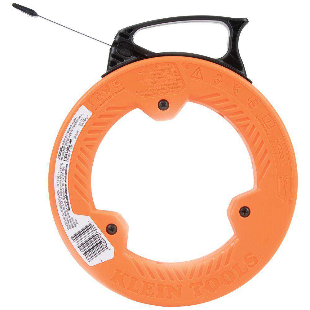 Klein Tools 56335 Wide Steel Fish Tape, 1/4-Inch x 25-Foot - Edmondson Supply
