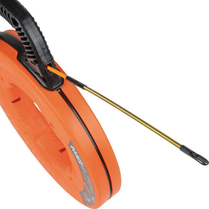 Klein Tools 56350 Fiberglass Fish Tape with Spiral Steel Leader, 50-Foot - Edmondson Supply