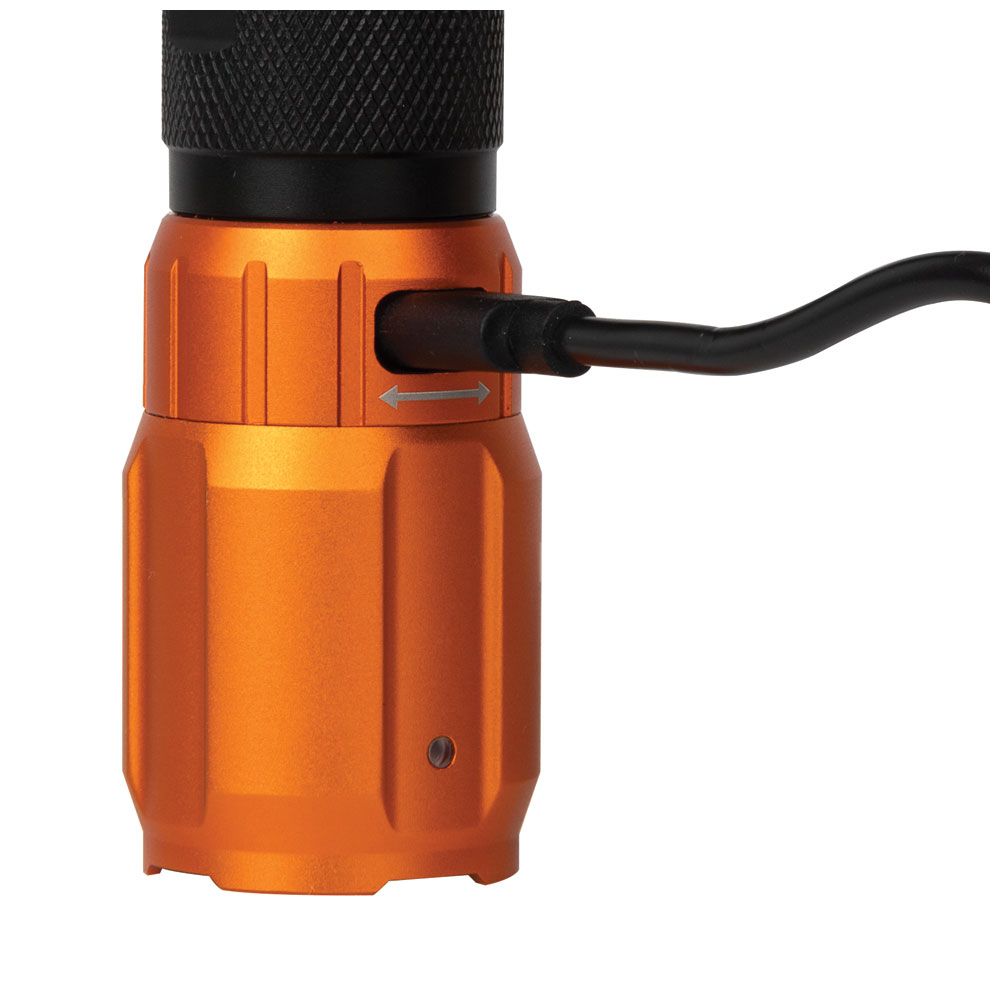 Klein Tools 56413 Rechargeable 2-Color LED Flashlight with Holster - Edmondson Supply