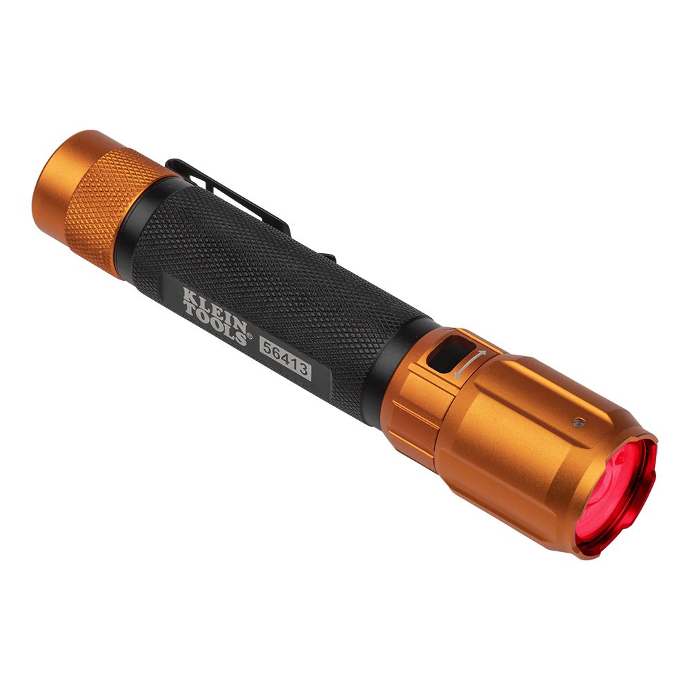 Klein Tools 56413 Rechargeable 2-Color LED Flashlight with Holster - Edmondson Supply