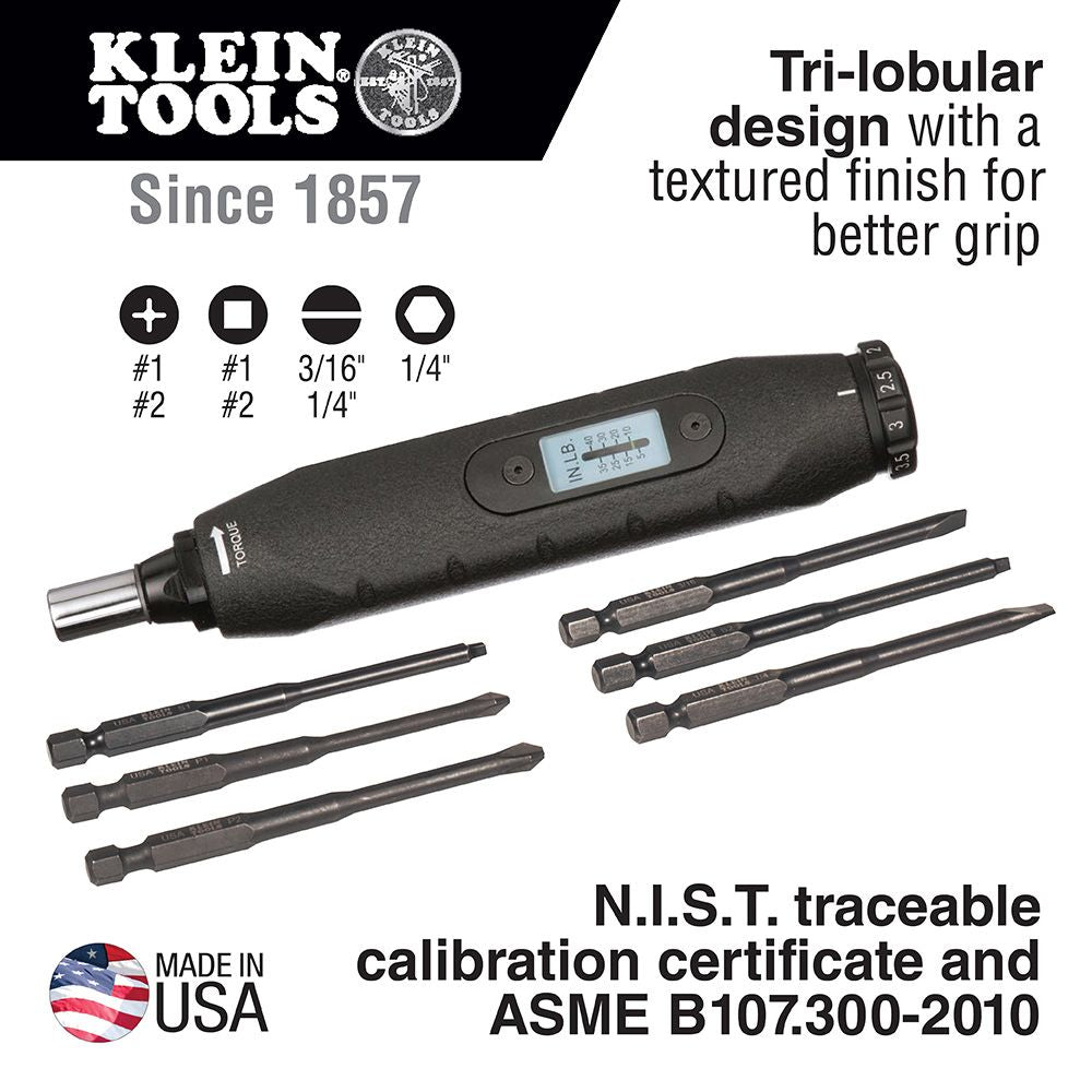 Klein Tools 57032 Screwdriver Set, Torque, 6-Piece - Edmondson Supply