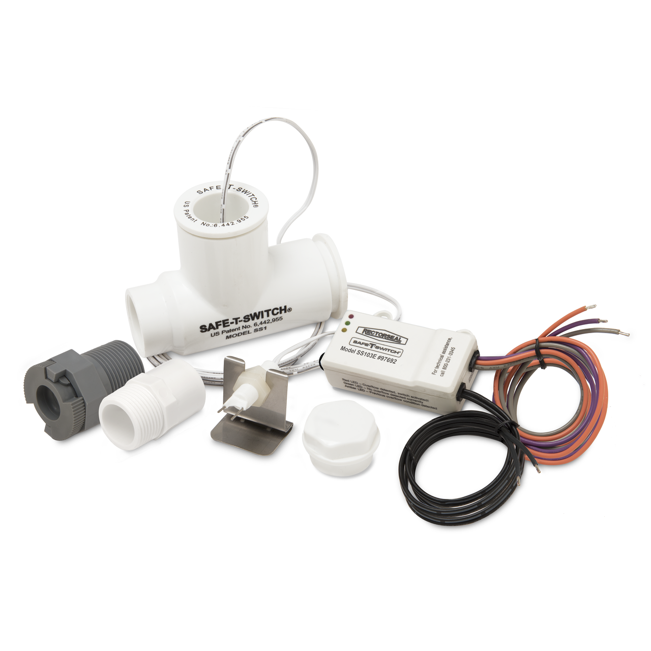 RectorSeal 97692 SS103E Safe-T-Switch Dual Sensor Condensate Overflow Shut-Off Switch - Edmondson Supply