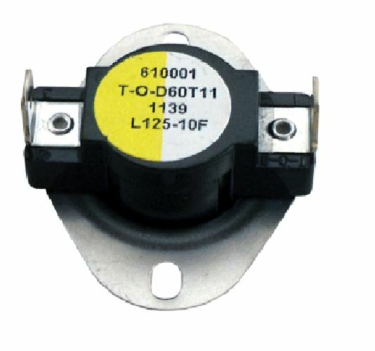 Supco L125 L-Series Snap-Action SPST Limit Control Thermostat, L125-10F