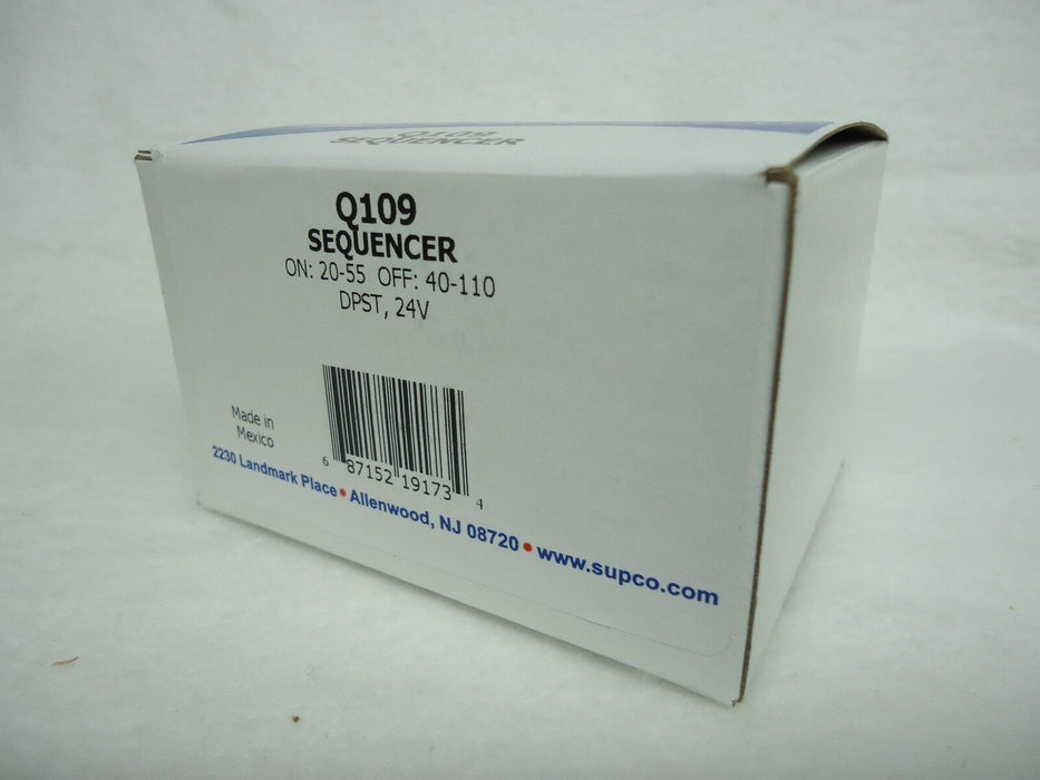 Supco Q109 DPST 24V Heat Sequencer Goodman/Janitrol BT1256500 B1256551 B1256558