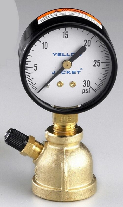 Yellow Jacket 78085 2" Gas Test Gauge - 1" NPT - 0-30 lb - Edmondson Supply