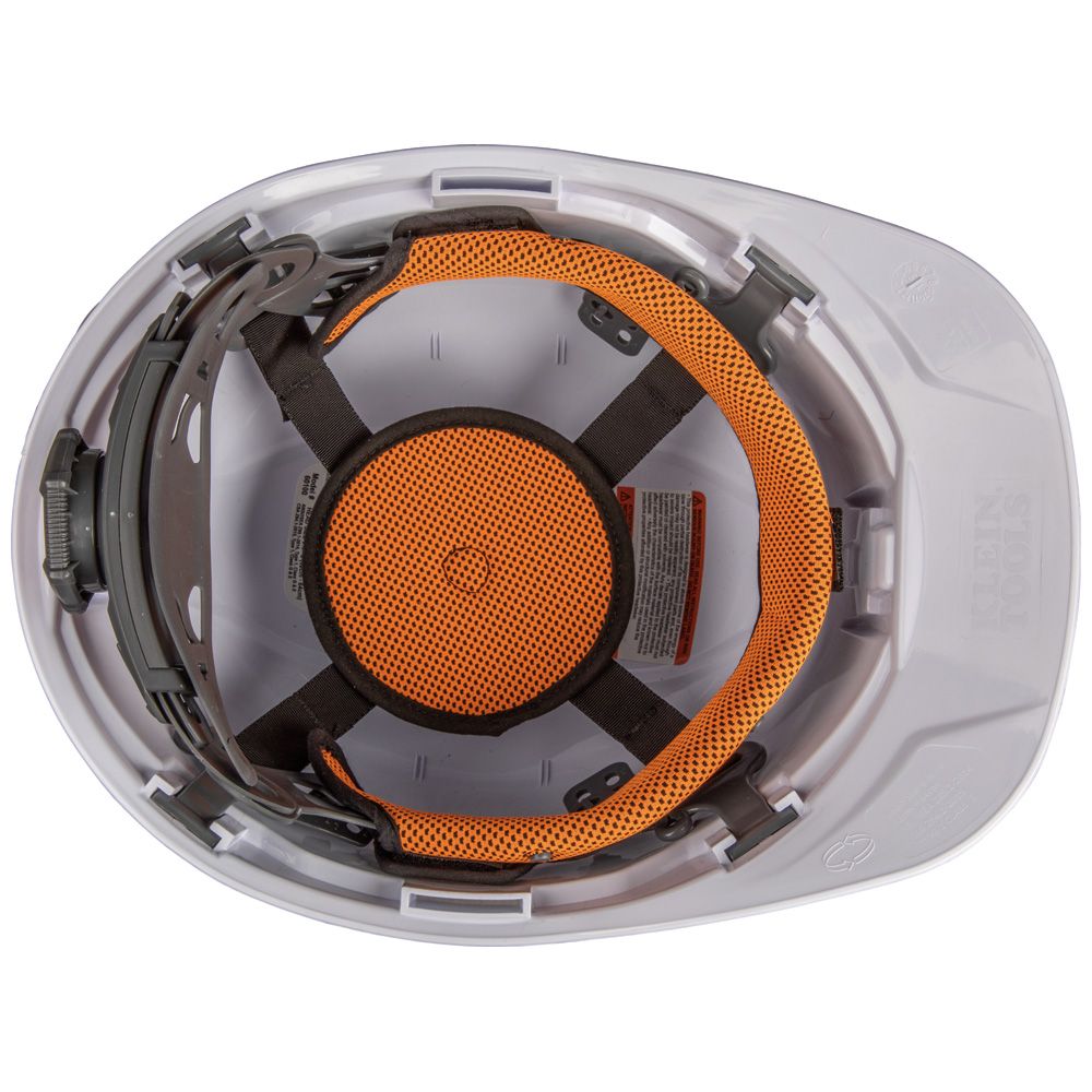 Klein Tools 60100 Hard Hat, Non-Vented, Cap Style, White - Edmondson Supply