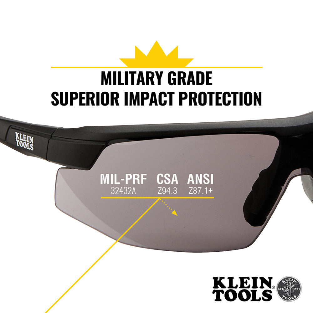 Klein Tools 60160 Standard Safety Glasses, Gray Lens - Edmondson Supply