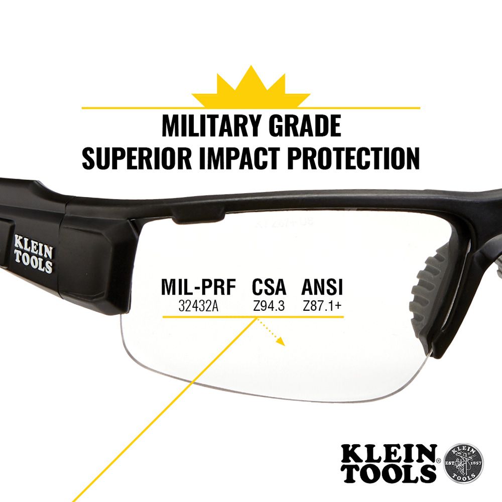 Klein Tools 60536 Professional Safety Glasses, Indoor/Outdoor Lens - Edmondson Supply