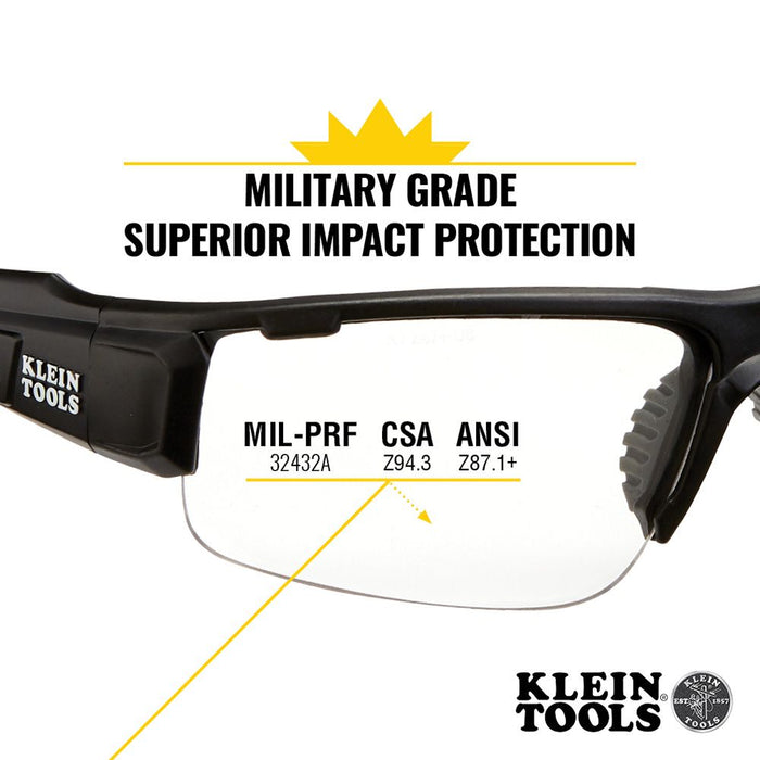 Klein Tools 60536 Professional Safety Glasses, Indoor/Outdoor Lens