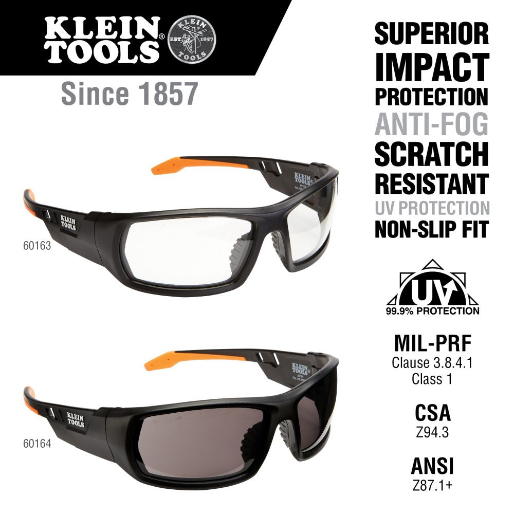 Klein Tools 60163 Professional Safety Glasses, Full Frame, Clear Lens - Edmondson Supply