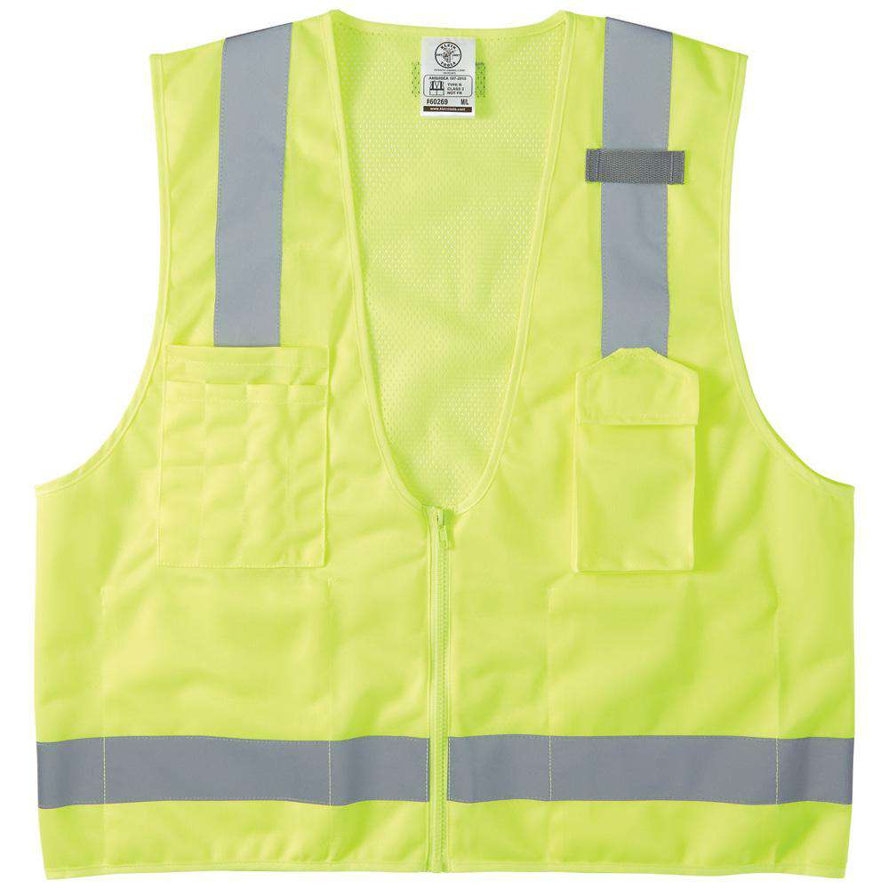 Klein Tools 60269 Safety Vest, High-Visibility Reflective Vest, M/L - Edmondson Supply