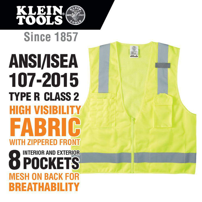 Klein Tools 60268 Safety Vest, High-Visibility Reflective Vest, XL - Edmondson Supply