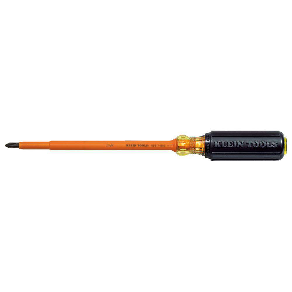 Klein Tools 603-7-INS Insulated #2 Phillips Screwdriver, 7-Inch - Edmondson Supply