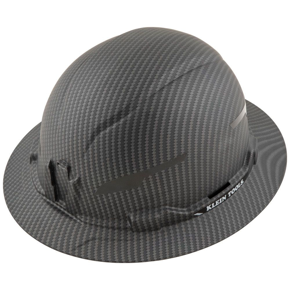 Klein Tools 60345 Hard Hat, Premium KARBN™ Pattern, Non-Vented Full Brim, Class E - Edmondson Supply