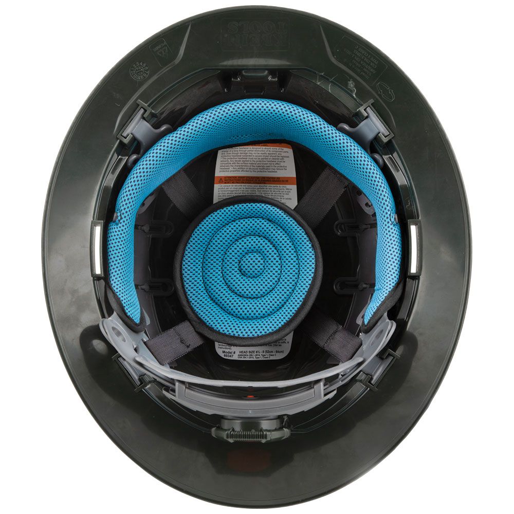 Klein Tools 60347 Hard Hat, Premium KARBN™ Pattern, Vented Full Brim, Class C, Lamp - Edmonson Supply