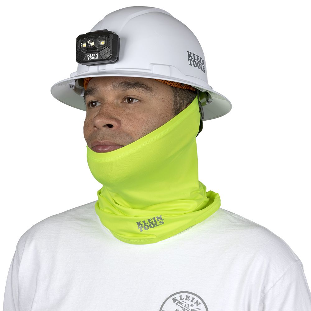 Klein Tools 60465 Neck and Face Cooling Band, High-Visibility Yellow - Edmondson Supply