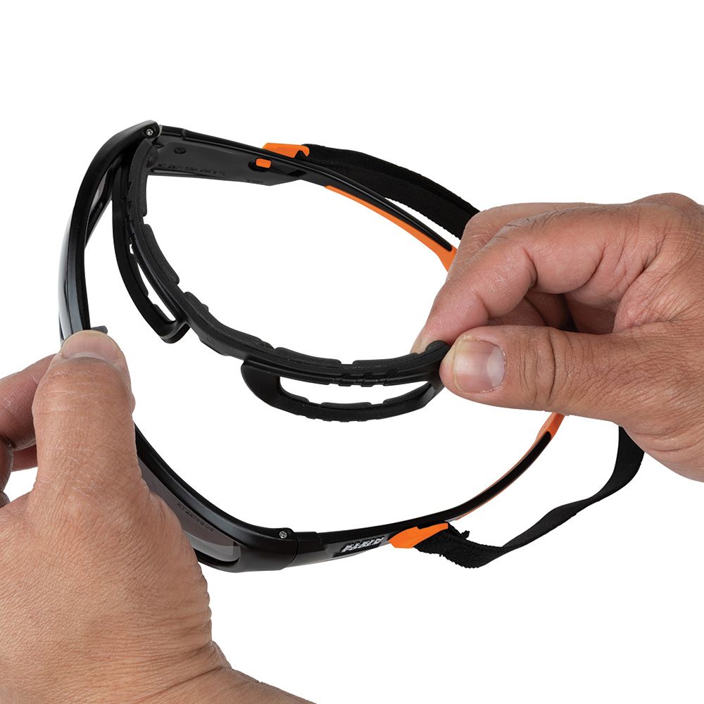 Klein Tools 60471 Professional Full-Frame Gasket Safety Glasses, Gray Lens - Edmondson Supply