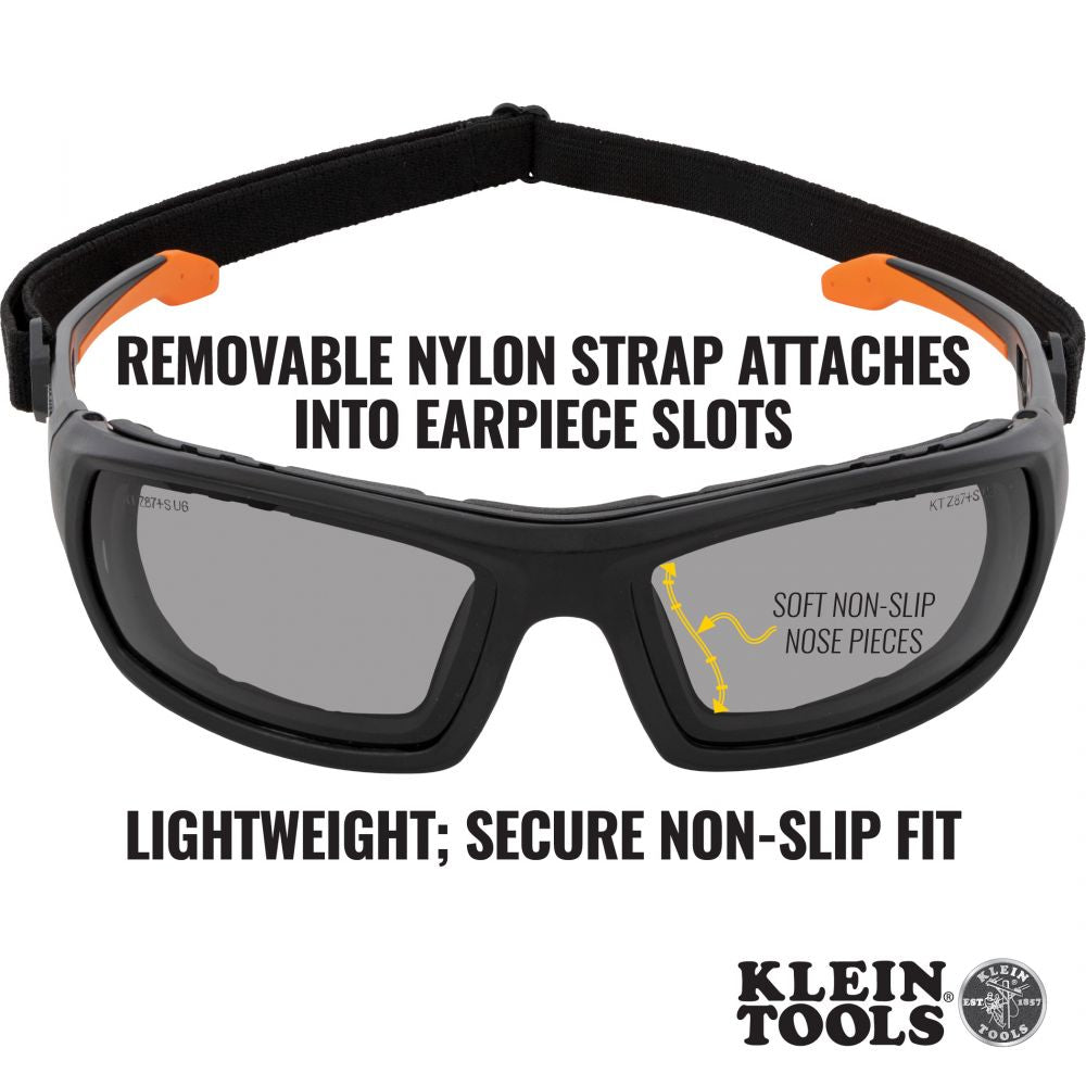 Klein Tools 60471 Professional Full-Frame Gasket Safety Glasses, Gray Lens - Edmondson Supply