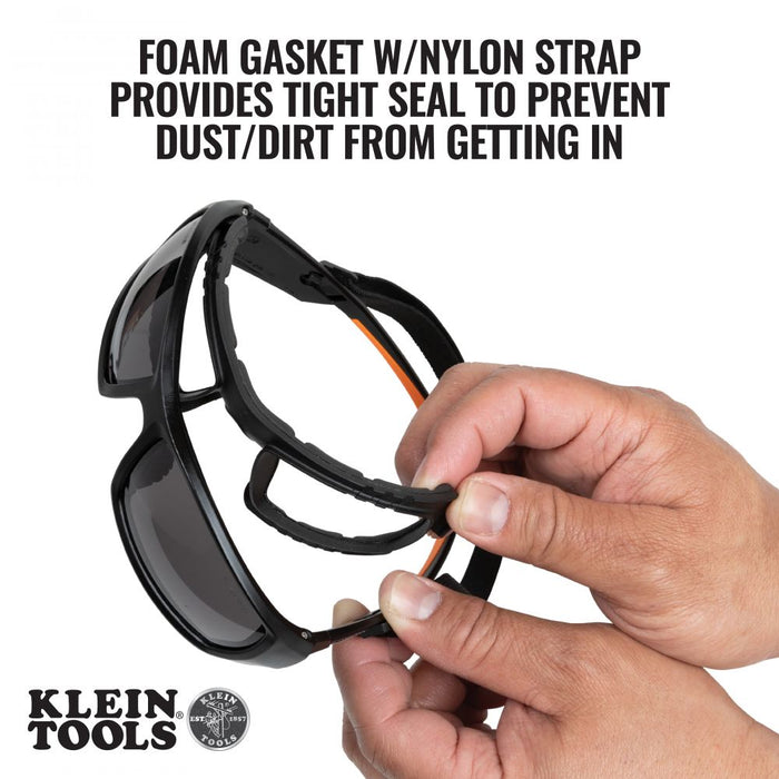 Edmondson Supply Klein Tools 60471 Professional Full-Frame Gasket Safety  Glasses, Gray Lens