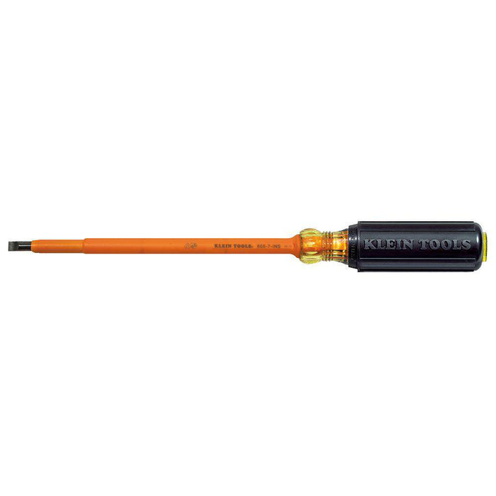 Klein Tools 605-7-INS Insulated 1/4-Inch Cabinet Tip Screwdriver, 7-Inch - Edmondson Supply