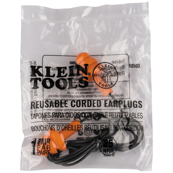Klein Tools 6050350 Corded Earplugs, 50-Pair Dispenser Pack - Edmondson Supply