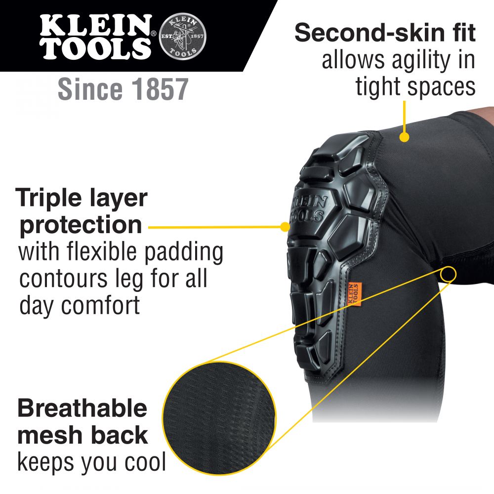 Klein Tools 60511 Heavy Duty Knee Pad Sleeves, M/L - Edmondson Supply
